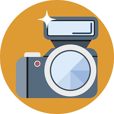 摄像机矢量平面图标图片下载