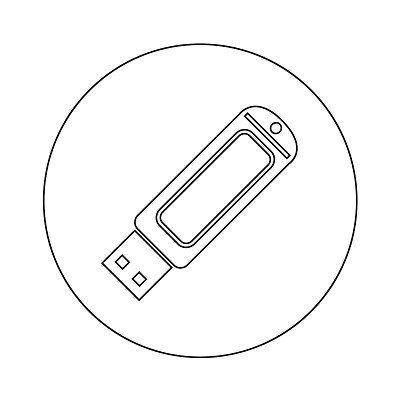 USB闪存盘图标插图设计图片下载