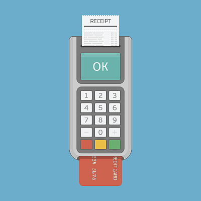 扁平式Pos终端。图片下载