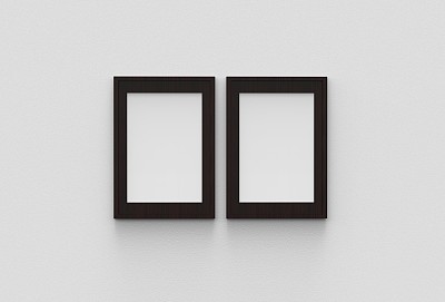 相框孤立在白色干墙背景上。图片下载