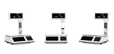 食品称重电子秤。3d渲染图片下载