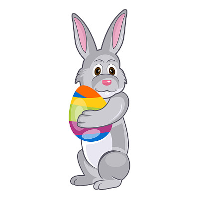 兔子与蛋夹艺术设计图片下载