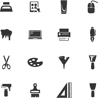 美术工具图标集图片下载