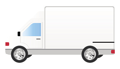 白色运输车图片下载