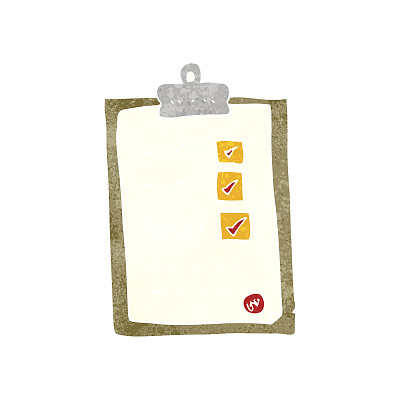 复古的卡通清单图片下载