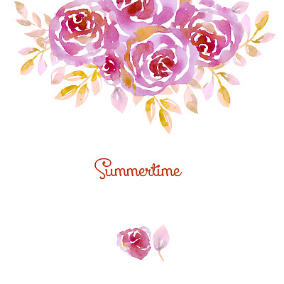 粉彩优雅抽象玫瑰在白色的背景。图片下载