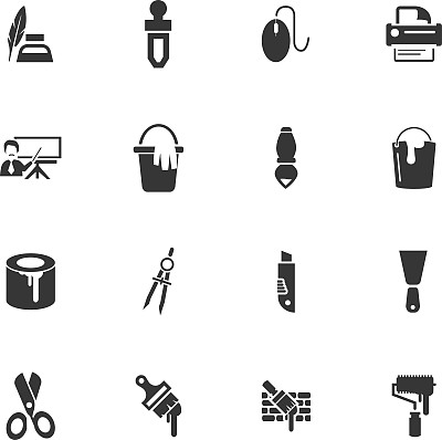 美术工具图标集图片下载