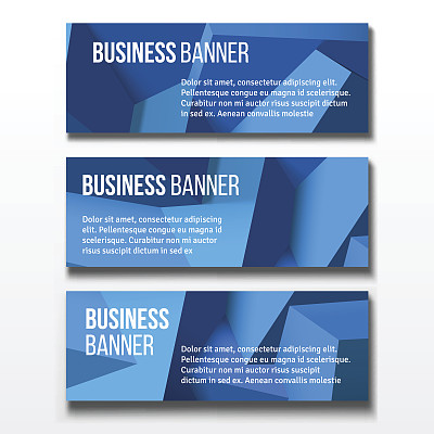 一组三个商业横幅图片下载