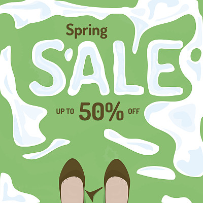 平春销售矢量横幅，海报，传单模板图片下载