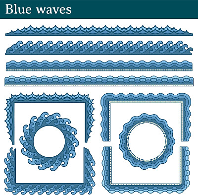 蓝色的波浪图片下载