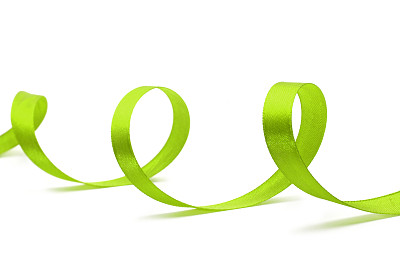 白色的绿丝带图片下载