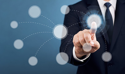 商人触摸屏概念图片下载