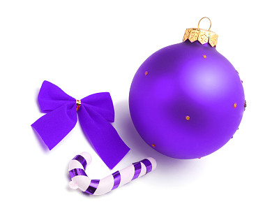 带弓圣诞球图片下载