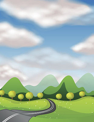 空旷的乡村道路图片下载