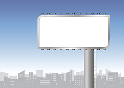 城市里的空白广告牌图片下载