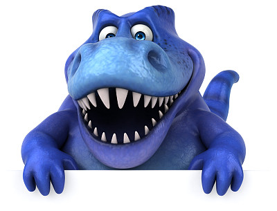 有趣的恐龙- 3D插图图片下载