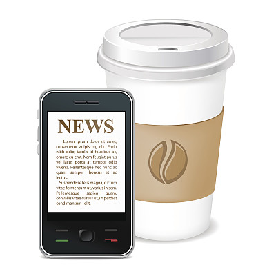 咖啡和新闻图片下载