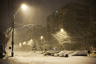 城市降雪图片下载