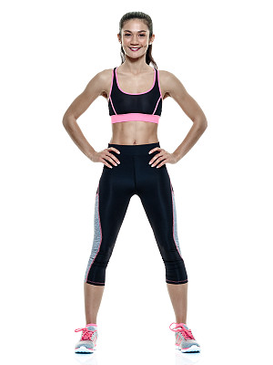 女性健身运动孤立图片下载