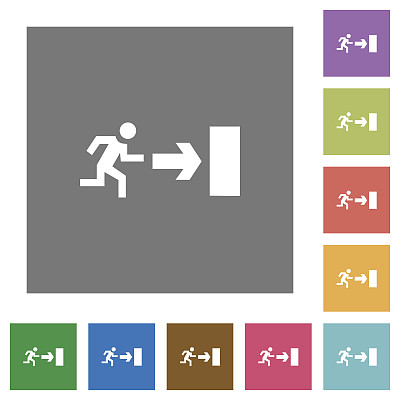退出方形平面图标图片下载