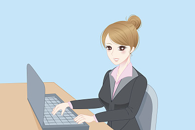 卡通业务的女人图片下载