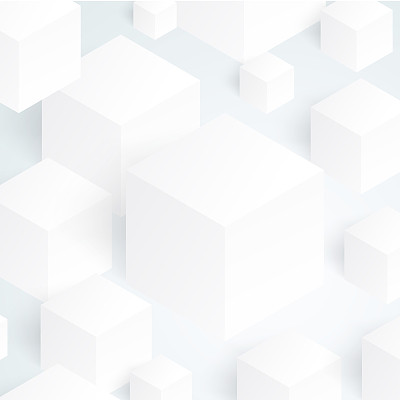 3d插图白色立方体图片下载