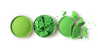 圆形的绿色粉底眼影图片下载