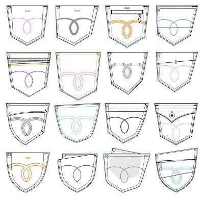 套各种口袋形状图片下载