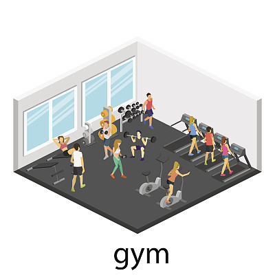 等距室内健身房图片下载