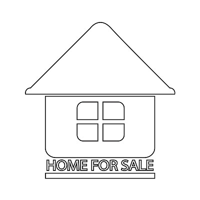 Home For Sale图标插图设计图片下载
