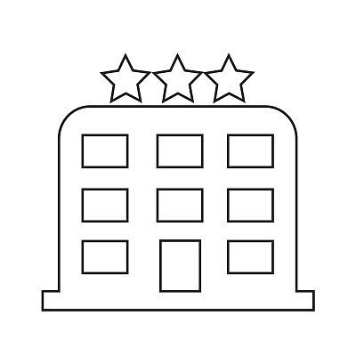 3星级酒店图标插画设计图片下载
