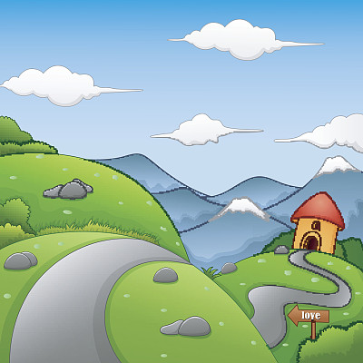 山水矢量图素材ID：167372638