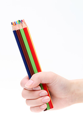 手握彩笔图片下载