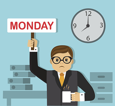 周一的工作很辛苦图片下载