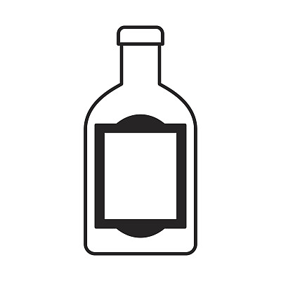 墨西哥龙舌兰酒瓶隔离图标图片下载