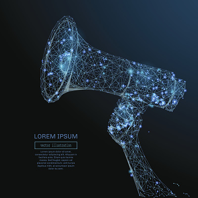 扬声器低聚蓝素材图片