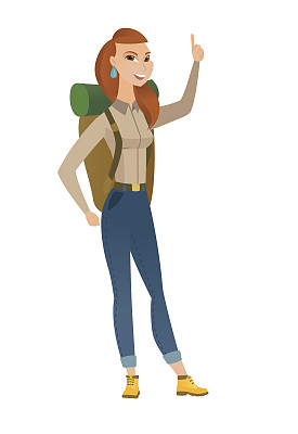 非洲旅行者用食指指着图片下载