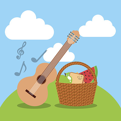 野餐概念设计图片下载