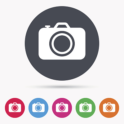 相机图标。专业photocamera迹象。图片下载