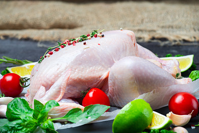 生鸡肉配香草和香料图片下载