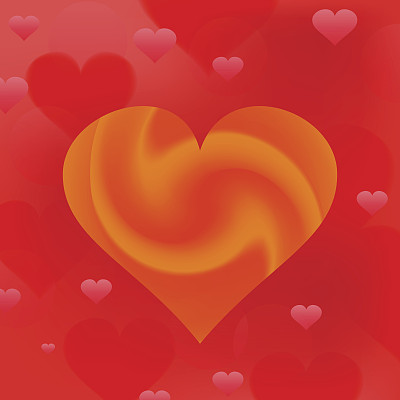 橙色波心图片下载