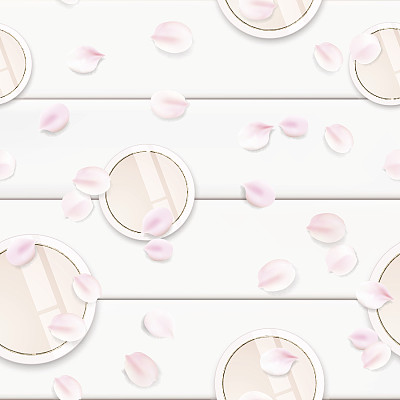 彩妆粉妆矢量无缝插画图片下载