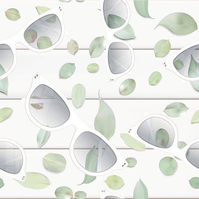 太阳镜矢量插图无缝图案背景图片下载