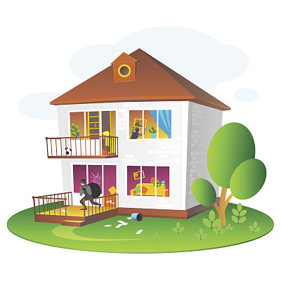 为公司提供财产保险的住宅被盗插图图片下载