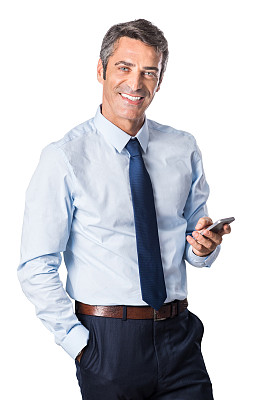 商务人士使用电话素材图片