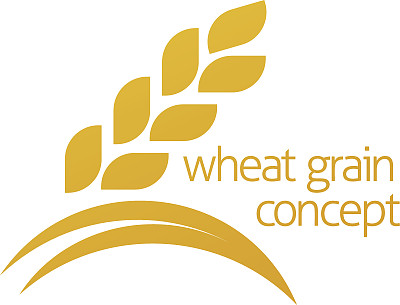 小麦玉米谷物图标概念素材图片