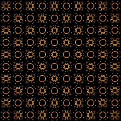 无缝纹理与三维渲染抽象分形橙色图案图片下载