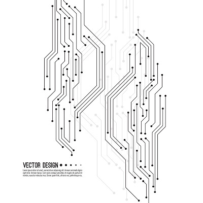 矢量电子主板。素材图片