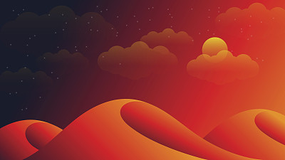 戏剧性的抽象日落沙漠风景背景图片下载