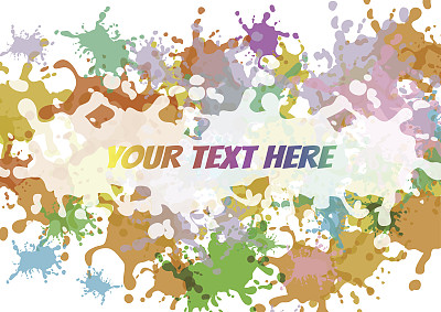 抽象的彩色飞溅在白色的背景。向量图片下载